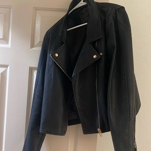 Faux Moto leather jacket